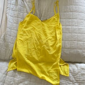 VINCE SILK YELLOW TANK
